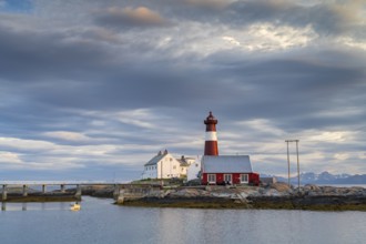 Tranoy Fyr Lighthouse, Tranøy Fyr, Hamarøy, Ofoten, Vestfjord, Nordland, Norway, Europe