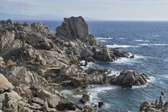 Rocky coastline at Capo Testa, Santa Teresa de Gallura, Sardinia, Italy, Europe