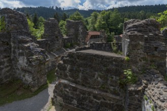 Castle ruin Alt-Trauchburg, 13th century the ruin is one of the best preserved in the Allgäu,