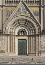 Portal of Orvieto Cathedral, Duomo di Orvieto, Umbria, Italy, Europe