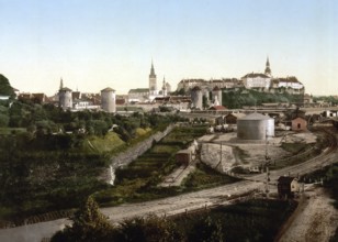 View of Reval, Russia, now Tallinn, the capital of Estonia, circa 1890, Historic, digitally