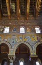 Mosaics of the Norman-Byzantine medieval cathedral of Monreale, province of Palermo, Sicily, Italy,