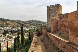 Alcazaba, Alhambra, Granada, Andalusia, Spain, Europe