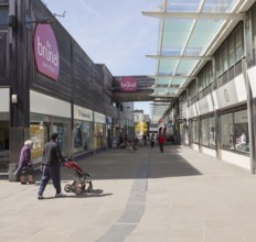 Brunel Centre pedestrianised street from Regent Street, town centre of Swindon, Wiltshire, England,