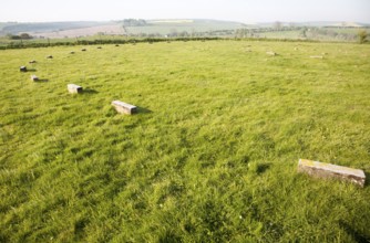 The Sanctuary megalithic henge site at East Kennett, Wiltshire, England, United Kingdom, Europe