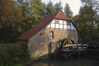 Oil mill at Brake Castle, Lemgo, North Rhine-Westphalia, Germany, Europe