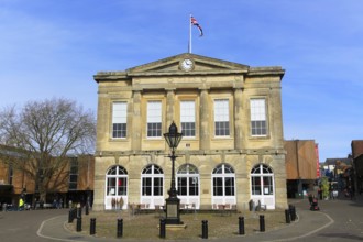 Georgian architecture of Guildhall building, Andover, Hampshire, England, UK built 1825