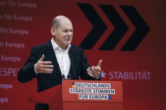 Federal Chancellor Olaf Scholz, recorded at the European Delegates' Conference of the Social