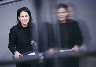 Annalena Bärbock (Alliance 90/The Greens), Federal Minister for Foreign Affairs, delivers a speech