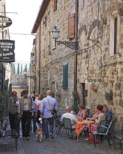 People in the historic centre of Bolsena, Lazio, Italy (for editorial use only)