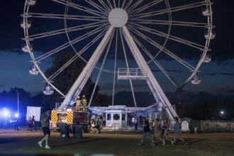 Ferris wheel catches fire at the Highfield Festival on Friday, Störmthaler See, 17.08.2024