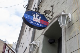 Nose sign of a French bar in Riga, Latvia, Europe