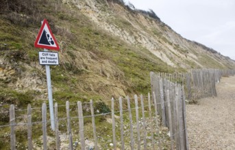 Soft engineering coastal defences at Dunwich, Suffolk, England, United Kingdom, Europe