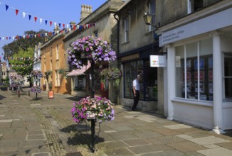 Historic buildings in town of Corsham, Wiltshire, England, UK