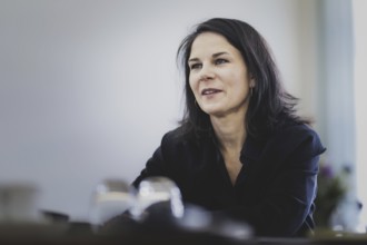 Annalena Bärbock (Alliance 90/The Greens), Federal Foreign Minister, recorded during an interview