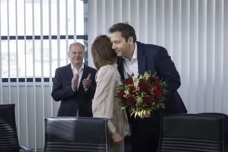 Olaf Scholz (SPD), Federal Chancellor, Katarina Barley, SPD lead candidate for the 2024 European