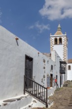 Church tower of the historic church Iglesia de Santa Maria, Betancuria, Fuerteventura, Canary