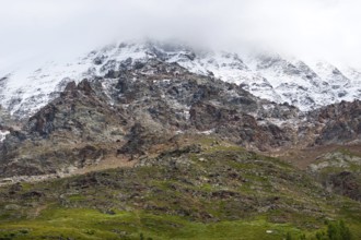 Mountain panorama at the Fafleralp in Valais, Bernese Alps, Lötschental, hiking, mountains, nature,