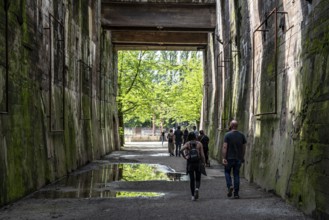 Duisburg North Landscape Park, tunnel through the bunker facilities, North Rhine-Westphalia,