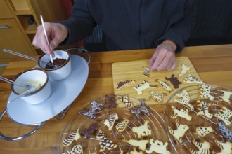 Swabian cuisine, Swabian Christmas biscuits, cookie cutters, shortbread biscuits painted with