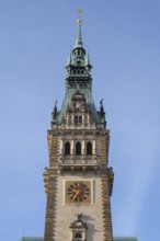 City Hall, State Government, North German Renaissance, Alsterfleet, Hamburg, Germany, Europe