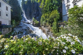 Waterfall of the Gasteiner Ache in the centre, Bad Gastein, Gastein Valley, Hohe Tauern, Pongau,