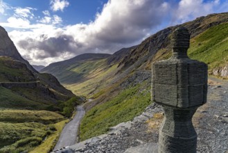 Slate sculpture of Honister Slate Mine and the Honister Pass in the Lake District, England, Great