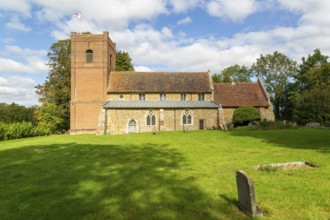 Village parish church of Margaret of Antioch Church, Cowlinge, Suffolk, England, UK