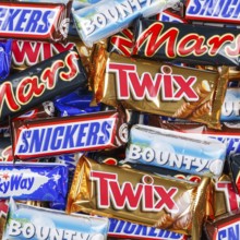 Mars Incorporated products such as Snickers chocolate bars, Twix, Milky Way and Bounty bars as a