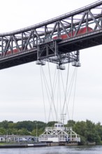 High bridge, railway, transporter bridge, Kiel Canal, Rendsburg, Schleswig-Holstein, Germany,