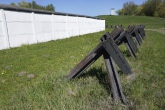 Hötensleben border memorial, former GDR border fortifications in Hoetensleben, today the state