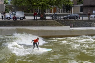 Surfing facility in the city centre of Rotterdam, Rif010, supposedly the world's first wave