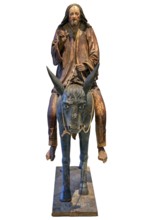 Palm tree donkey, wooden figure from around 1520, Diocesan Museum, Rottenburg, Baden-Württemberg,