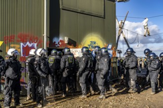 Beginning of the eviction of the Lützerath hamlet, camp of climate activists and squatters, at the