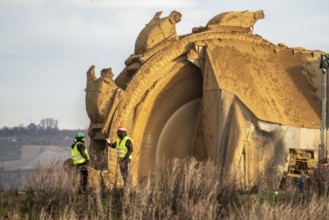 Start of the eviction of the hamlet Lützerath at the lignite mine Garzweiler 2, preparation for the