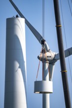 New construction of four Enercon E-160 turbines, repowering of a wind farm near Issum, construction