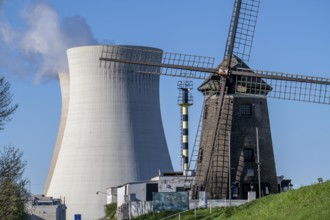 The Doel nuclear power plant on the Scheldt, one of two nuclear power plants in Belgium, consists