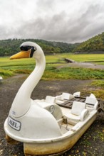 The Edersee, near Waldeck, the third largest reservoir in Germany, is currently only 13% full, the