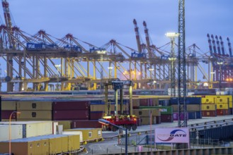 Container terminal in the seaport of Bremerhaven, Eurogate Container Terminal with almost 50