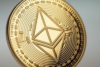 Ethereum, ETH, cryptocurrency, symbol coin, optical placeholder for the digital currency,