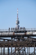 Former blast furnace plant Phönix-West in Dortmund-Hörde, Phönix Park, monument, skywalk,