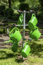 The North Cemetery in Essen-Altenessen, watering cans, North Rhine-Westphalia, Germany, Europe