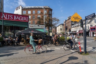 The Nørrebro neighbourhood in Copenhagen, lively, multicultural and student district, Denmark,