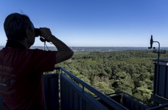 Fire watch tower on the Rennberg, near Flaesheim, Haltern am See, in the Haard forest area, one of