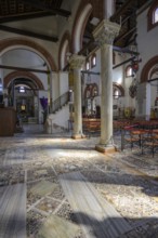 Interior view of the Basilica di Santi Maria e Donato with Byzantine mosaic pavement, Murano,