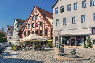 Market square in Fürth, Bavaria, Germany, Europe