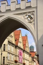 Europe, Germany, Bavaria, City of Munich, City Centre, Stachus-Karlsplatz, Karlstor, View into