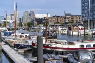 Rotterdam Marina, sports boat harbour, sailing boats, motor yachts, in the inland harbour,