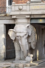 Monumental stone elephant, elephant gate or elephant portal or Elefantporten, designed by architect