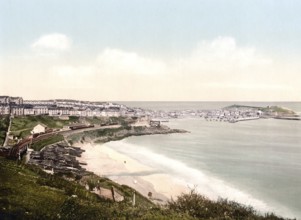 St Ives, town in the county of Cornwall in England, Historical, around 1900, digitally restored